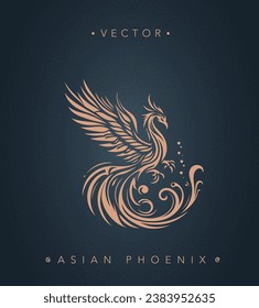 Asian traditional phoenix pattern ancient Chinese phoenix