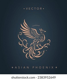 Asian traditional phoenix pattern ancient Chinese phoenix