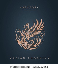 Asian traditional phoenix pattern ancient Chinese phoenix