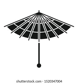 Asian umbrella icon. Simple illustration of asian umbrella vector icon for web design isolated on white background