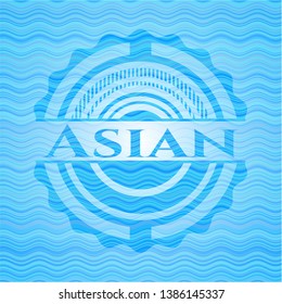 Asian water representation style emblem. Vector Illustration. Detailed.