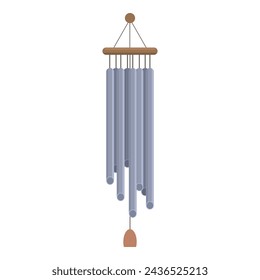 Asian wind chime icon cartoon vector. Sound nature hang. Sky style painted