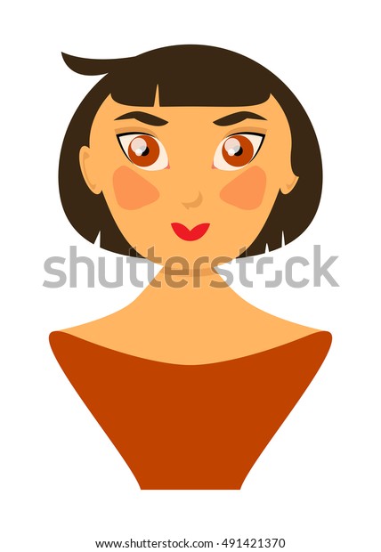 Asian Woman Short Hairstyle Royalty Free Stock Image