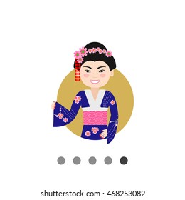 Asian woman in traditional costume