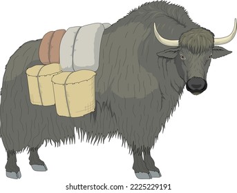 Asiatische Yak-Dauervektorgrafik