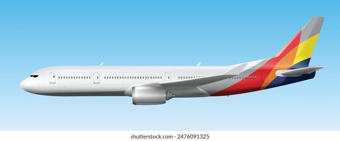 Asiana icon logo sign symbol south Korea side air jet liner fly sky blue cloudy cloud view plane icon art design vector Boeing visa wing trip pilot Asia holiday cargo Incheon Soul Busan livery