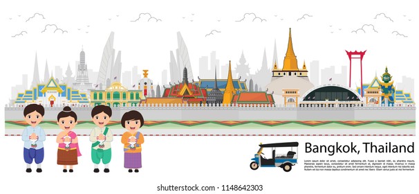 Asians in national clothes. Southeast Asia. Set of cartoon characters in traditional costume. Cute people.