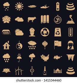 Asiatic icons set. Simple set of 36 asiatic vector icons for web for any design