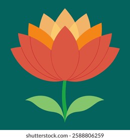 a
Asiatic Lotus flower silhouette on white background