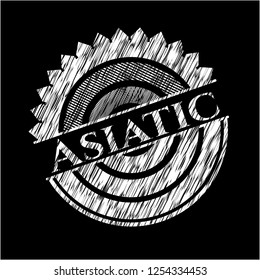 Asiatic on blackboard