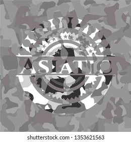 Asiatic on grey camo texture