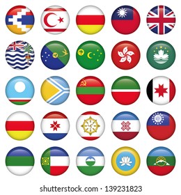 Asiatic Round Flags