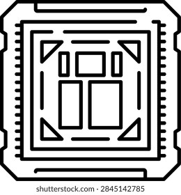 ASIC Design Flow Illustration vector Icon Design