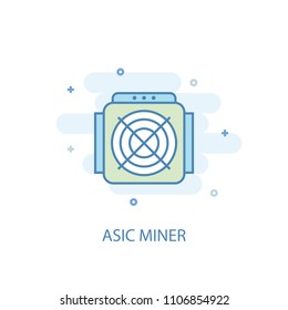 ASIC Miner concept line icon. Simple element illustration. ASIC Miner concept outline symbol design from Cryptocurrency set. Can be used for web and mobile UI/UX