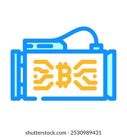 asic miner cryptocurrency mining color icon vector. asic miner cryptocurrency mining sign. isolated symbol illustration