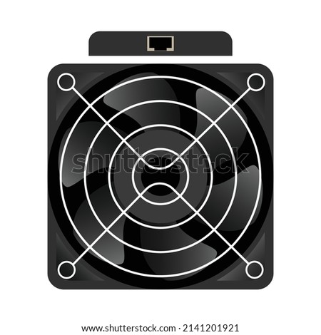 Asic miner icon. Asic miner isolated simple icon.