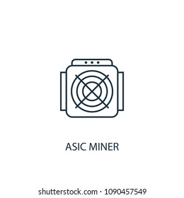 ASIC Miner Line icon. Simple element illustration. ASIC Miner symbol design from Cryptocurrency collection. Can be used in web and mobile.