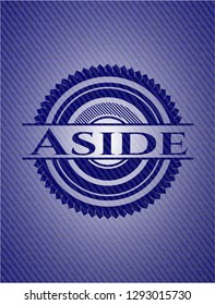Aside badge with denim background