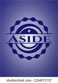 Aside badge with denim texture