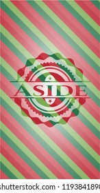 Aside christmas colors style badge.