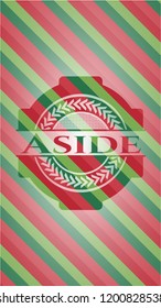 Aside christmas emblem background.