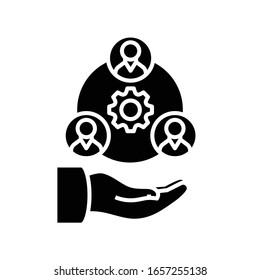Icono negro asiático, ilustración conceptual, símbolo plano vectorial, signo de glifo.