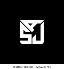 ASJ letter logo creative design with vector graphic, ASJ simple and modern logo.