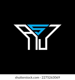 ASJ letter logo creative design with vector graphic, ASJ simple and modern logo.