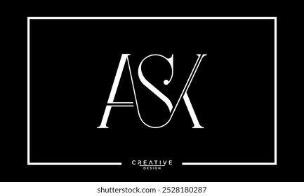 ASK, Abstract letters Logo Monogram