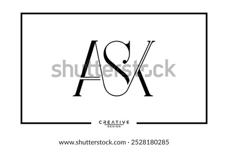 ASK, Abstract letters Logo Monogram