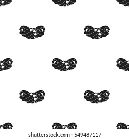 Ask for alms icon in black style isolated on white background. Hand gestures pattern stock vector illustration.