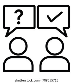 Ask Answer Vector Icon