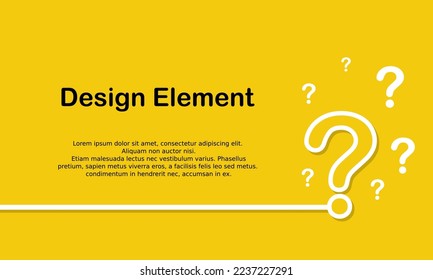 Ask and answer vector infographic design template on yellow background