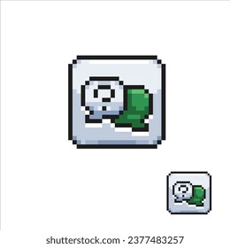 ask chat sign in pixel art style