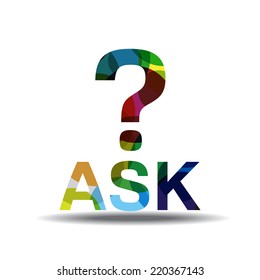 Ask Colorful Vector Icon Design