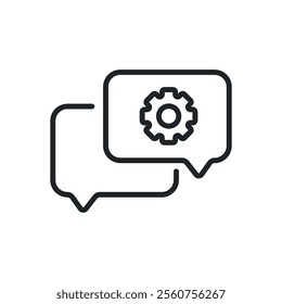 Ask configuration thin line icons. Perfect pixel on transparent background