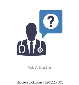 Ask A Doctor Icon Concept