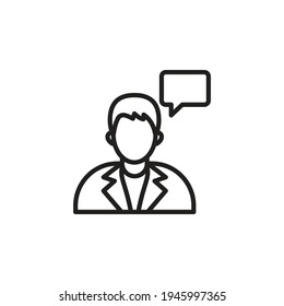 Icono de Preguntar a un doctor en vector. Logotipo