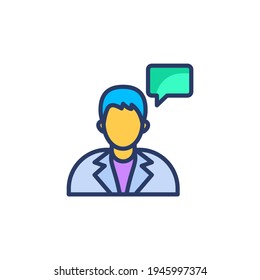 Ask A Doctor icon in vector. Logotype