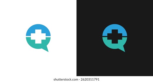 El diseño del logotipo de preguntar a un médico es simple y moderno
