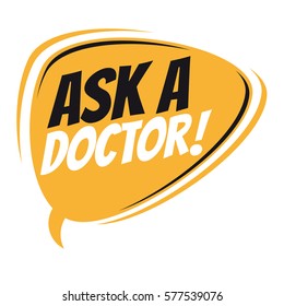 ask a doctor retro speech balloon