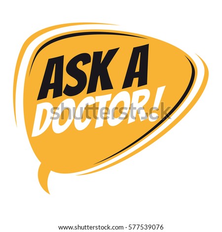 ask a doctor retro speech balloon