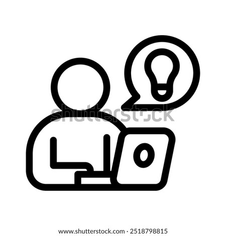 ask the expert line icon illustration vector graphic. Simple element illustration vector graphic, suitable for app, websites, and presentations isolated on white background