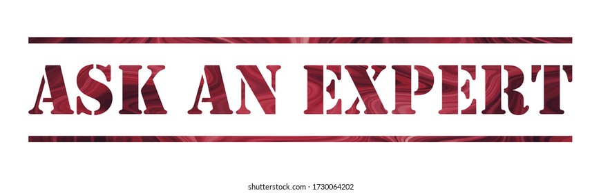 pida un sello Vector experto. Blanco aislado