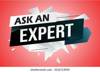 Pregunte a un experto concepto de ilustración vectorial con líneas 3d estilo para la página de inicio de medios sociales, plantilla, ui, web, aplicación móvil, afiche, banner, volante, fondo, tarjeta de regalo, cupón, etiqueta, fondo de pantalla