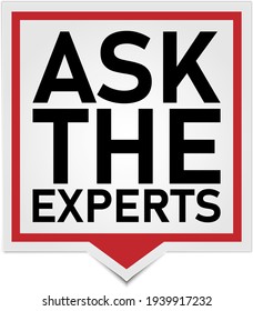 Ask The Experts Business Customers Solution Label Icon Vector