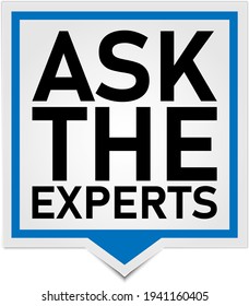 Ask The Experts Business Customers Solution Label Icon Vector