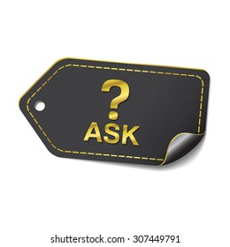 Ask golden Vector Icon Design
