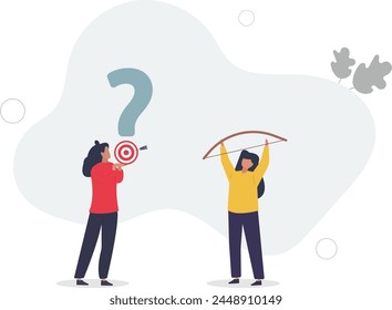 Ask good question, communicate to solve problem, smart question to get best answer, knowledge or learning concept,flat vector illustration.