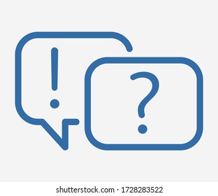 Ask icon, chat vector icon. Answer question vector icon.